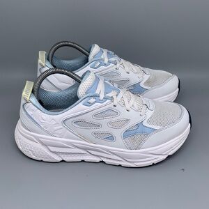 Hoka One One U Clifton L White Blue Running Shoes Women’s Sz 8.5